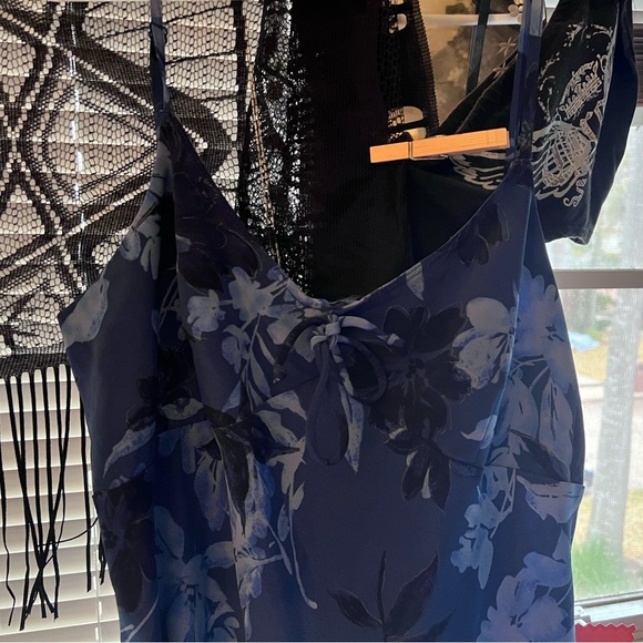 blue grunge vintage y2k 90's midi length dress - Picture 2 of 5